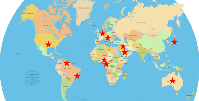 Vector World Map(http://www.vectorworldmap.com/)を使用して作成。 